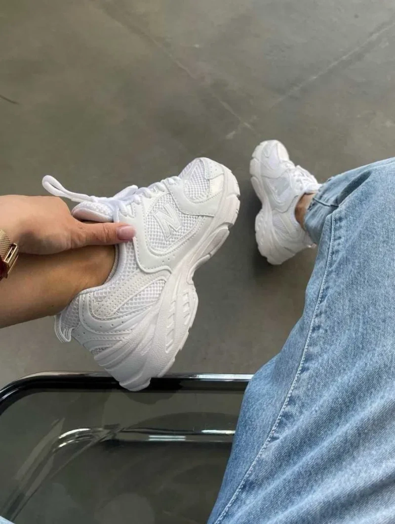 Кроссовки Женские New Balance 530 Triple White /Кросівки NB 530 Full White /Жіночі Нью Беланс White — фото 4