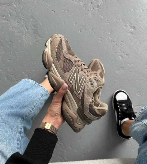 Кроссовки Женские New Balance 9060 Beige Brown/NB Кросівки НьюБеланс