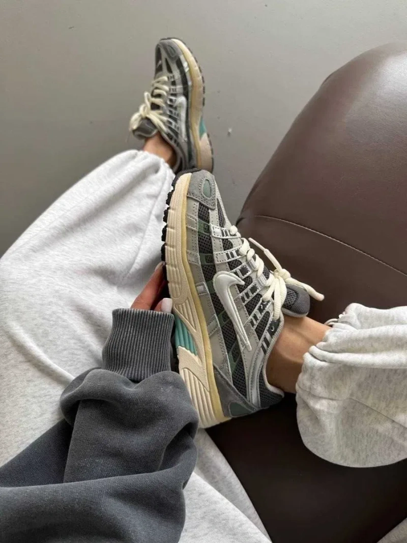 Кроссовки Жіночі Nike P6000  Flat Pewter Grey Beige Green/Кросівки Жіночі Найк — фото 5