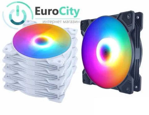 Кулер к корпусу QiuzAim FS-120 Black/White RGB подсветка
