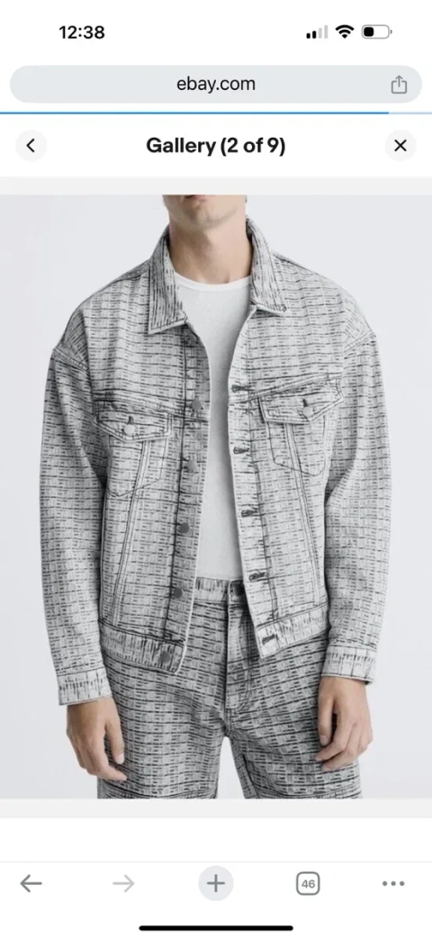 Куртка джинсова чоловіча Zara XL , сіра