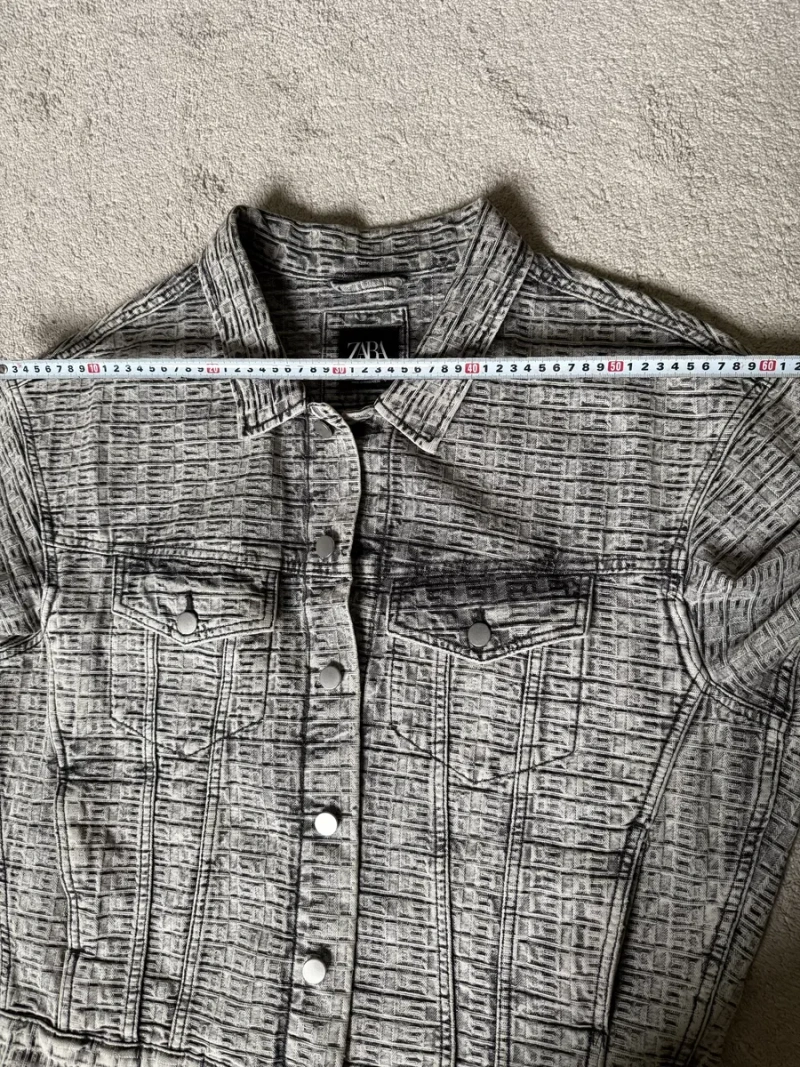 Куртка джинсова чоловіча Zara XL , сіра — фото 8