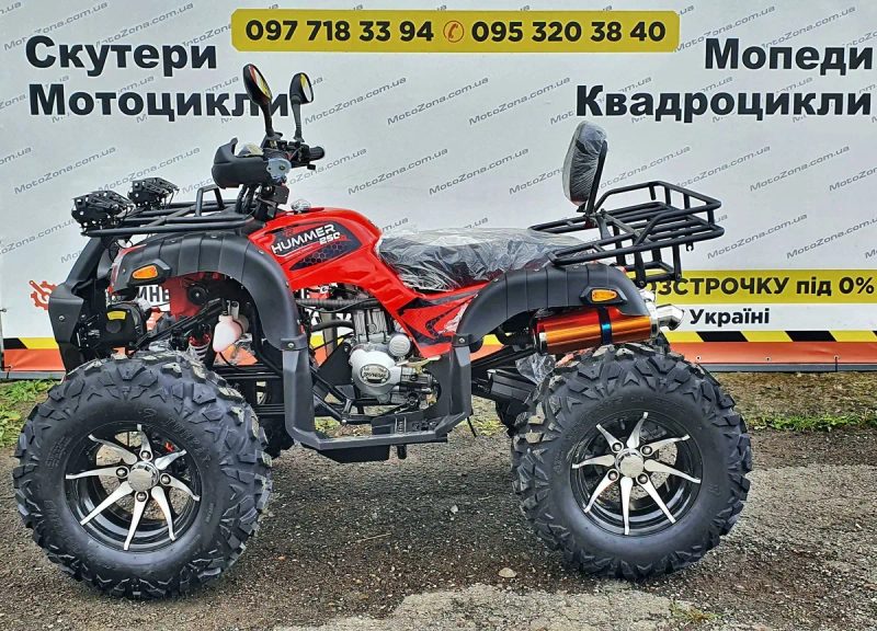 Квадроцикл Humer 250cc LUX на КАРДАНІ +Лебідка +LED (free Доставка) — фото 7