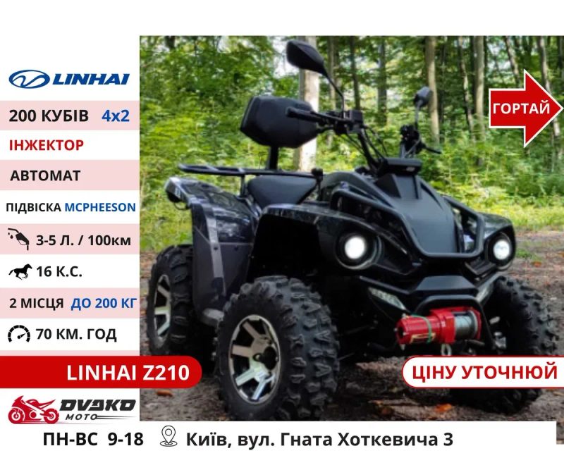 Квадроцикли Linhai на 200 300 320 кубів m170 z210, Promax та інші — фото 5