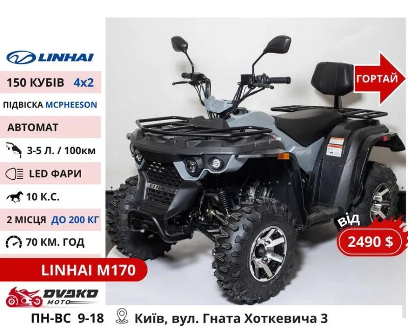 Квадроцикли Linhai на 200 300 320 кубів z210 m170, Promax та інші — фото 2