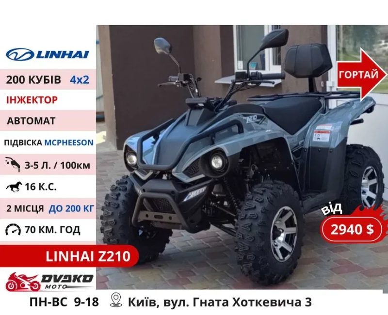 Квадроцикли Linhai на 200 300 320 кубів z210 m170, Promax та інші — фото 3