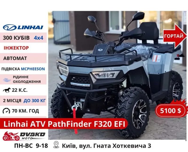 Квадроцикли Linhai на 200 300 320 кубів z210 m170, Promax та інші — фото 7