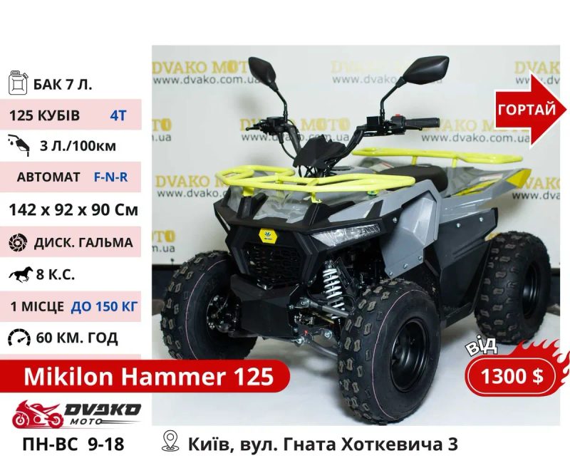 Квадроциклы Подростковые 110 125 150 cc 1000w 1500w - Forte Hunter 22 — фото 7