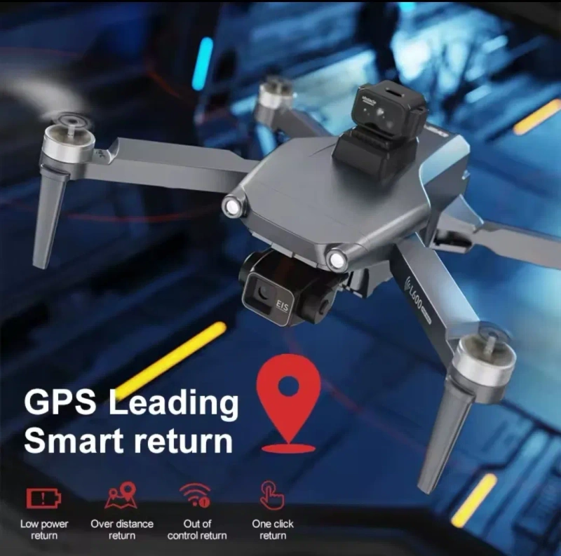 L600 Pro Max з екраном на пульті дрон GPS 3осьова стабілізація квадрок — фото 2
