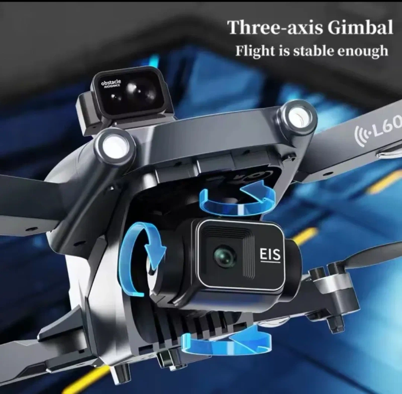 L600 Pro Max з екраном на пульті дрон GPS 3осьова стабілізація квадрок — фото 8