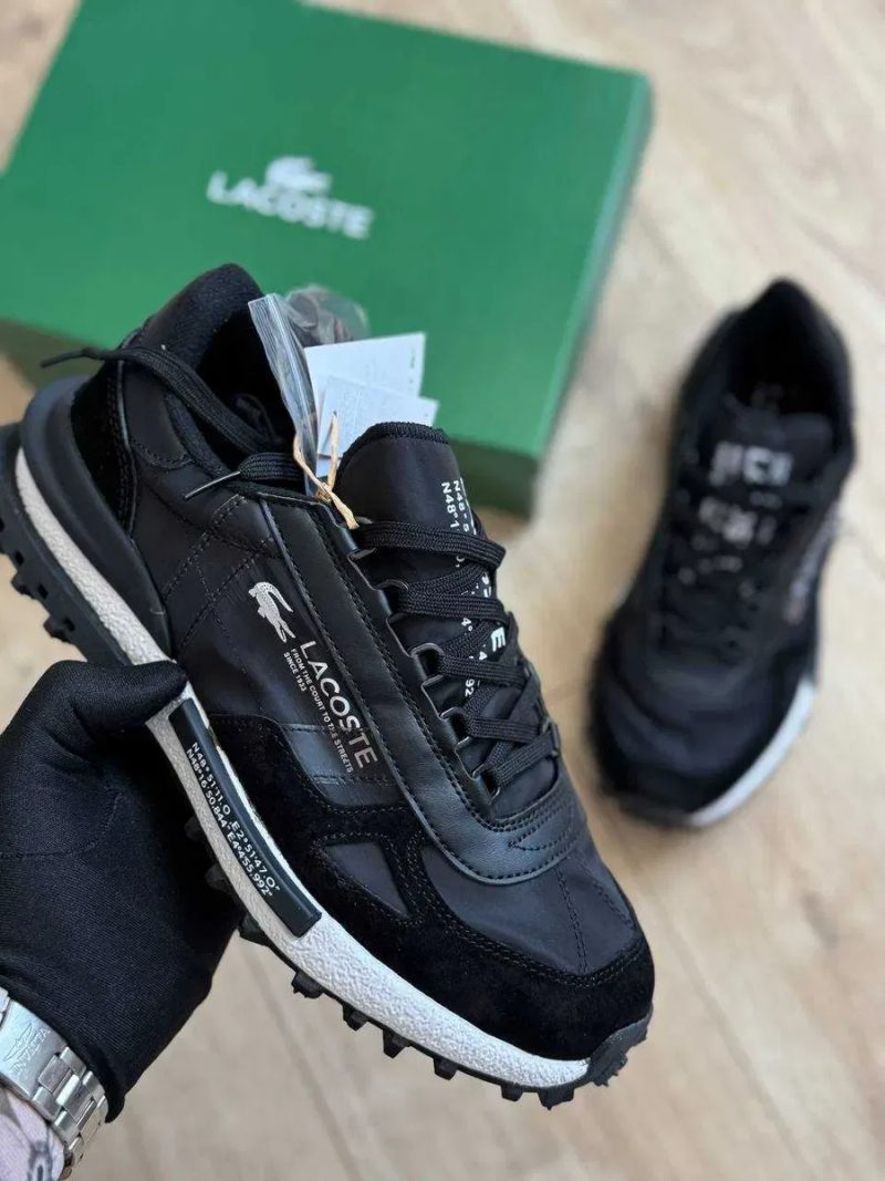 Lacoste Elite Active (Black White) Лакоста кросівки чоловічі ектів — фото 5