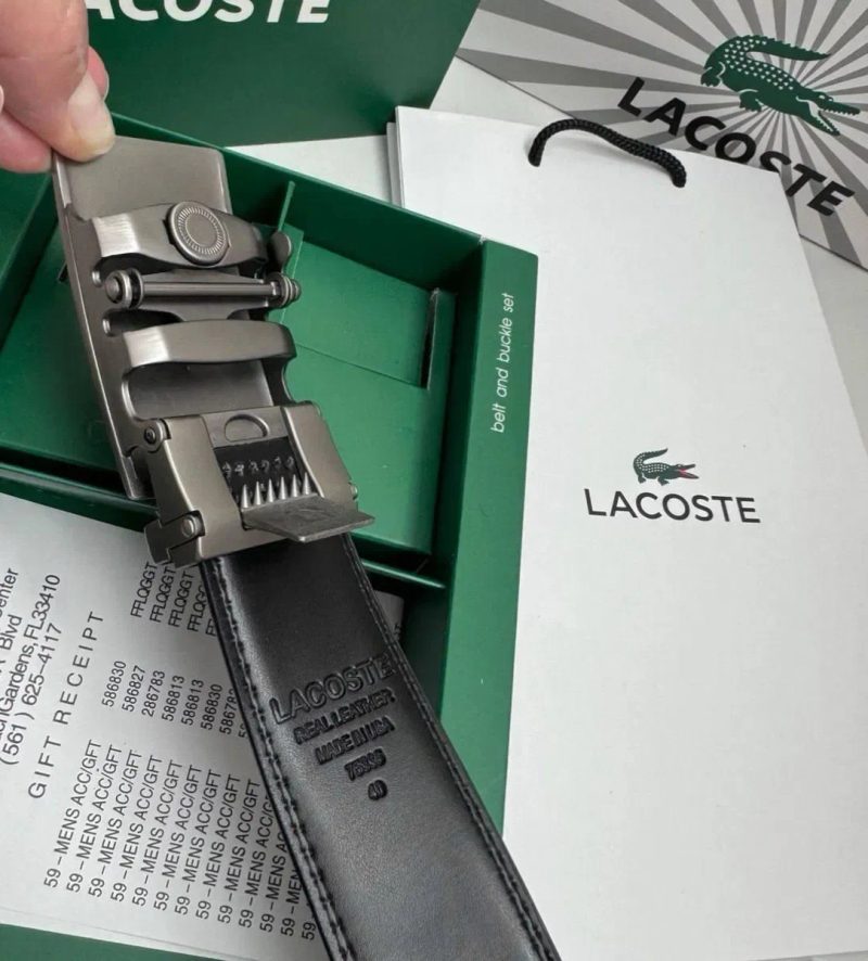 Lacoste ОРИГИНАЛ ремень Лакосте ремінь пояс ремінець двусторонний — фото 8