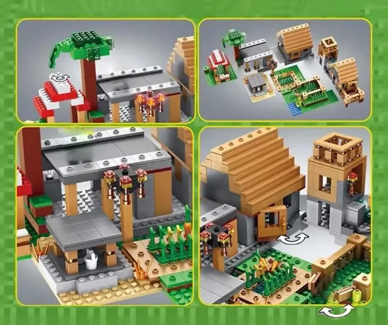 Лего Майнкрафт Деревня жителей с Драконами, 938 деталей Lego MINECRAFT — фото 6