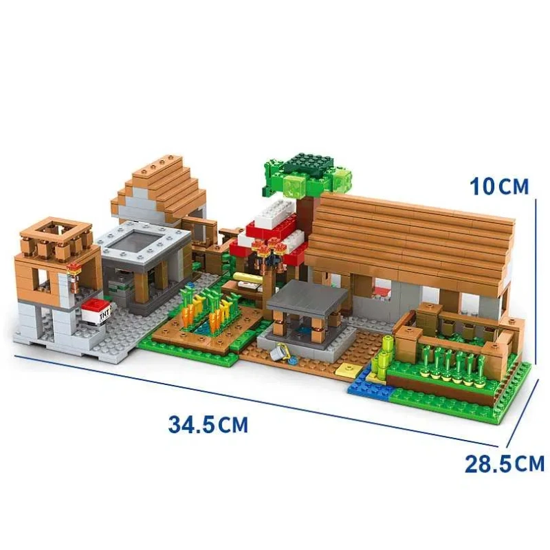 Лего Майнкрафт Деревня жителей с Драконами, 938 деталей Lego MINECRAFT — фото 7
