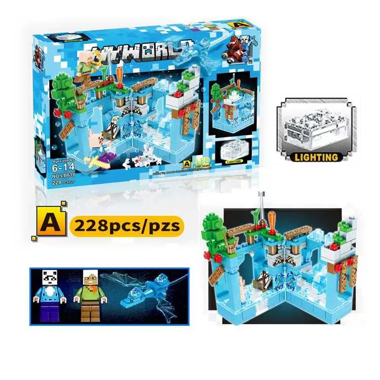 Lego MINECRAFT, Лего Майнкрафт Крепости, 4 вида, светящиеся блоки — фото 2