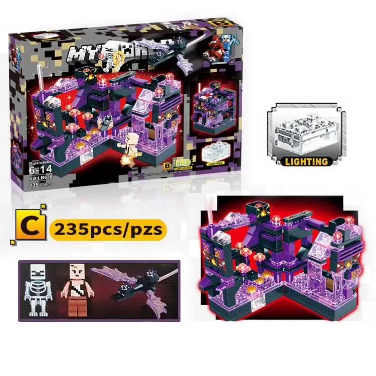 Lego MINECRAFT, Лего Майнкрафт Крепости, 4 вида, светящиеся блоки — фото 4