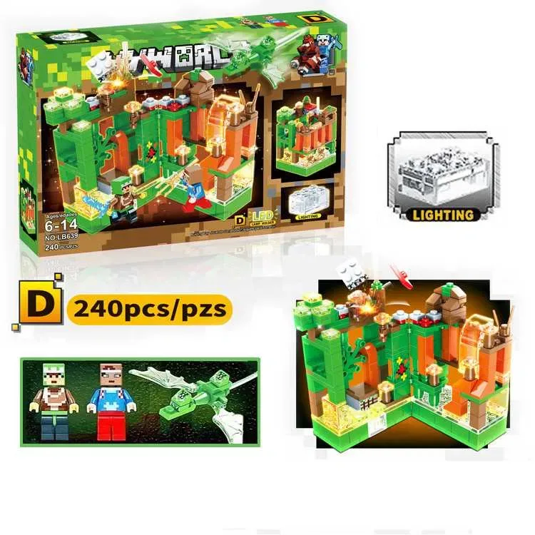 Lego MINECRAFT, Лего Майнкрафт Крепости, 4 вида, светящиеся блоки — фото 5