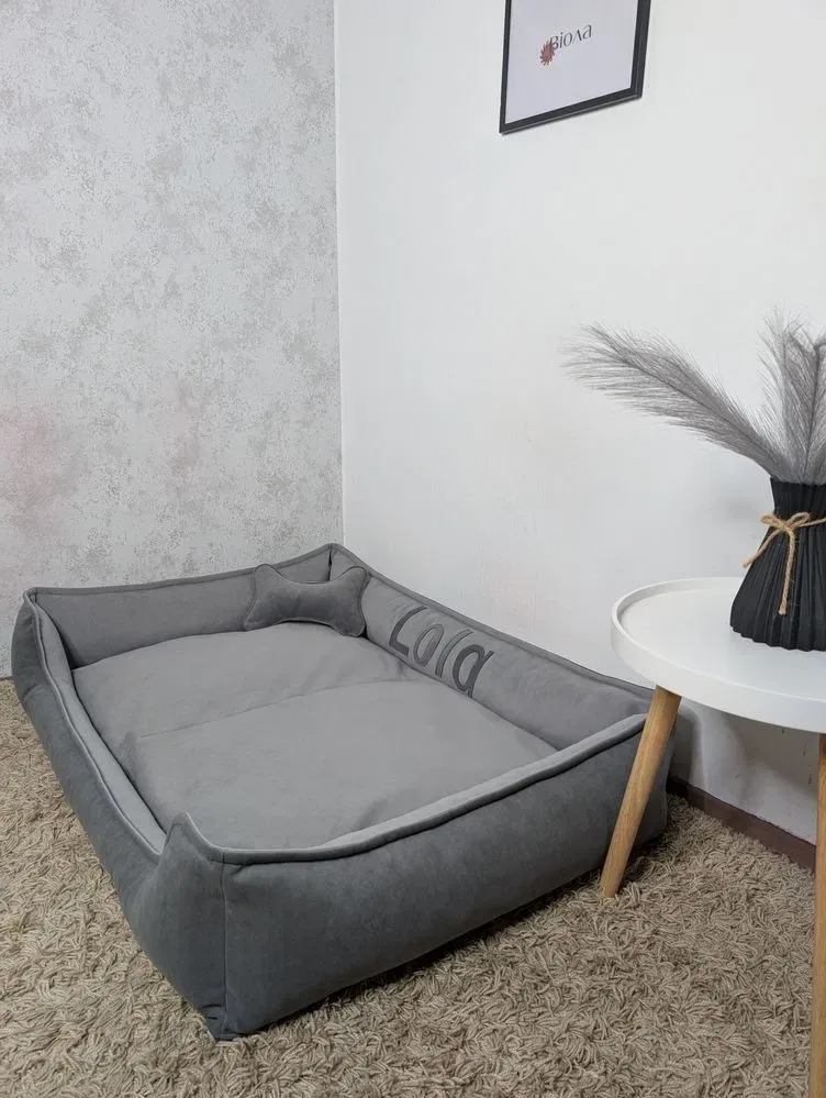 Лежанка лежак для котів і собак | М'яка лежанка з бортиками | XS-XXL — фото 4