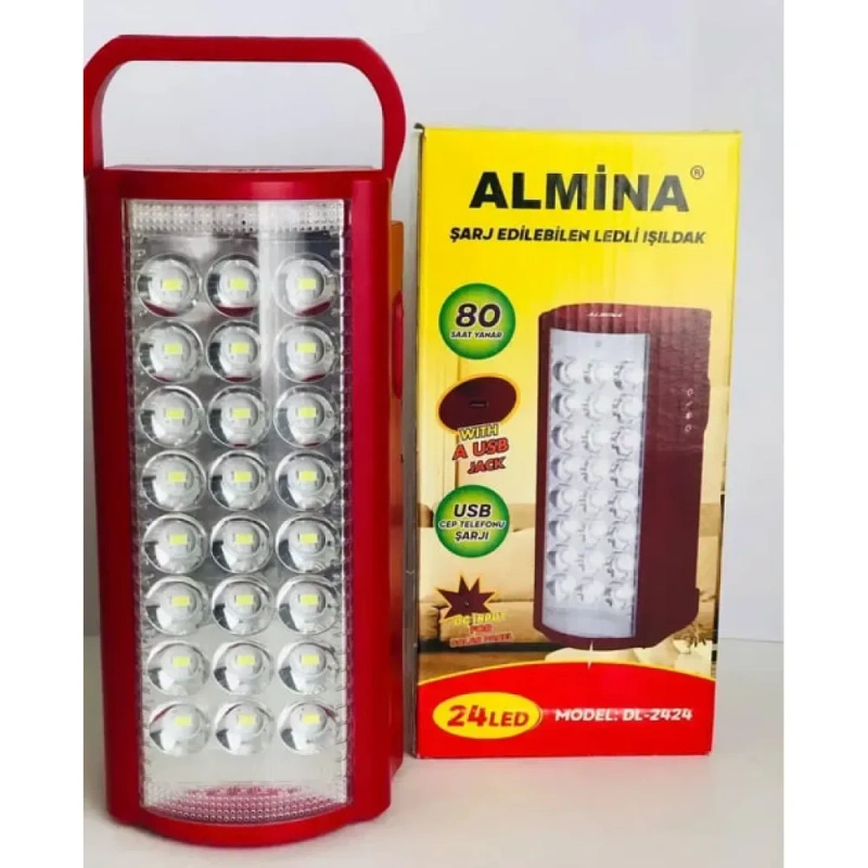 Ліхтар 3-в-1 Almina 24 LED: Аварійне світло + Потужний Пауербанк — фото 2