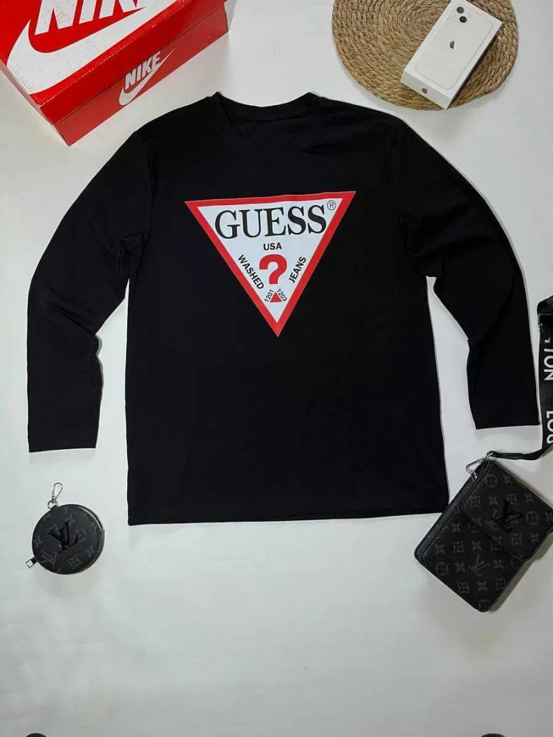 Лонг Guess/лонгслів чорний/лонг ГЕС/GUESS/дешево/унісекс/ЛОНГ СЛІВ — фото 3