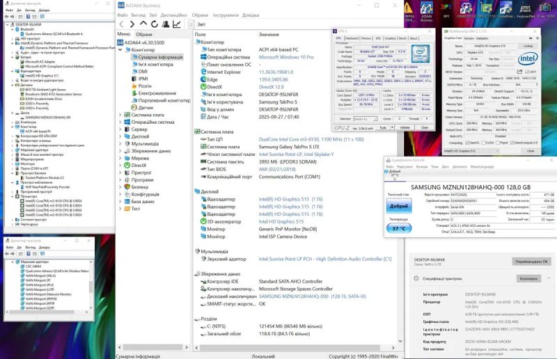 LTE SIM Super AMOLED Планшет Samsung Galaxy Tab Pro S 12 128GB Win10 — фото 4