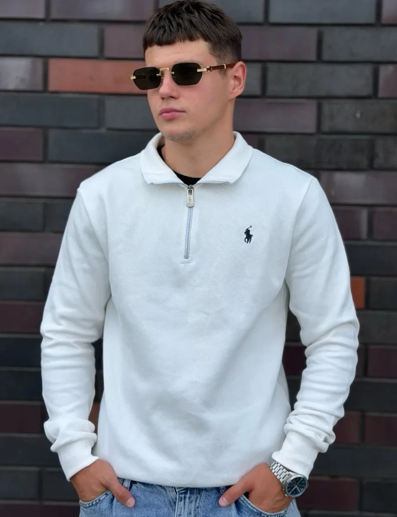 ‼️LUX‼️БЕЗ ПРЕДОПЛАТ‼️Мужская кофта зип свитшот поло polo Ralph Lauren | свитшот поло | кофта Polo | 1/3 поло Ральф | polo Ralph Lauren | свитшот | — фото 2