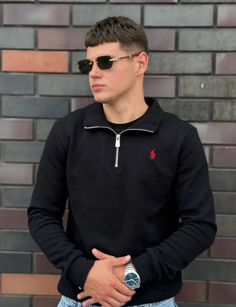 ‼️LUX‼️БЕЗ ПРЕДОПЛАТ‼️Мужская кофта зип свитшот поло polo Ralph Lauren | свитшот поло | кофта Polo | 1/3 поло Ральф | polo Ralph Lauren | свитшот | — фото 3