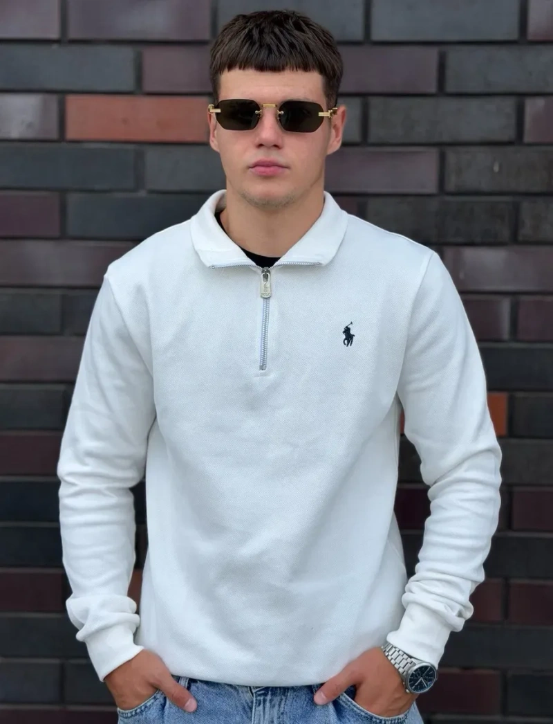 ‼️LUX‼️БЕЗ ПРЕДОПЛАТ‼️Мужская кофта зип свитшот поло polo Ralph Lauren | свитшот поло | кофта Polo | 1/3 поло Ральф | polo Ralph Lauren | свитшот | — фото 4