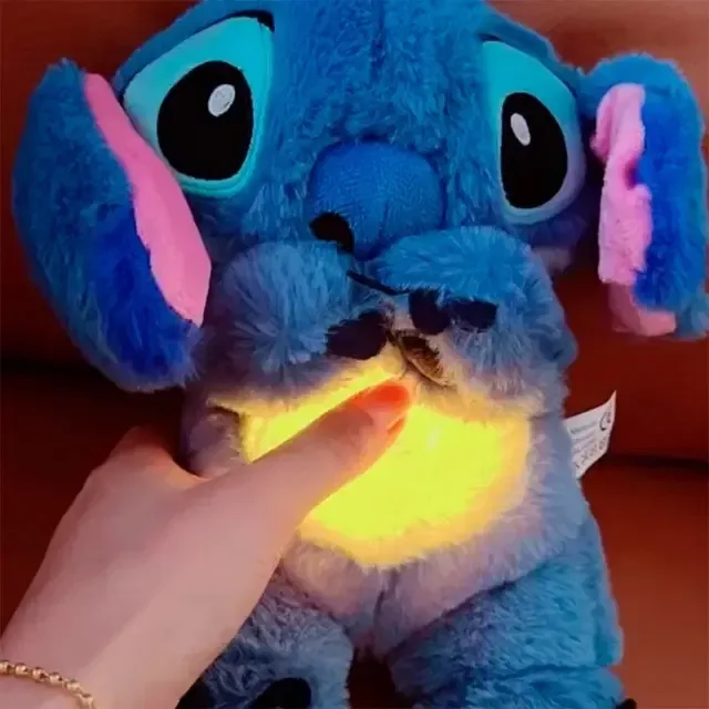 М'яка іграшка-нічник Стіч дихаючий, від батарейок, Синій/Рожевий. Дихаюча іграшка / Іграшка для сну — фото 6