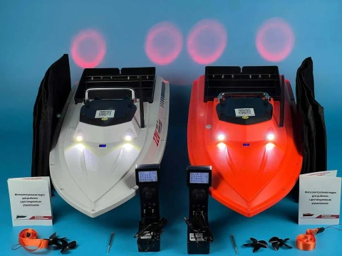 46800 mAh Карповый кораблик для рыбалки D80B(E)GPS 99 точек  Автопилот Рибацький прикормочний Короповий