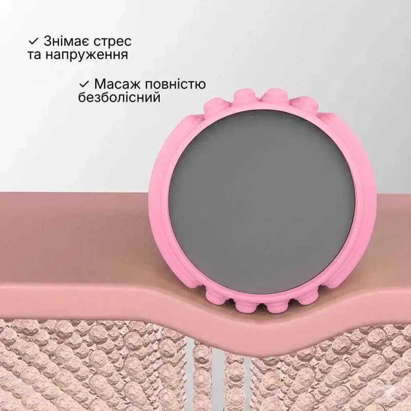 Масажний ролик WCG K3 Premium Foam Roller 42 см, рожевий, 3D рельєф, EVA, до 200 кг — фото 5