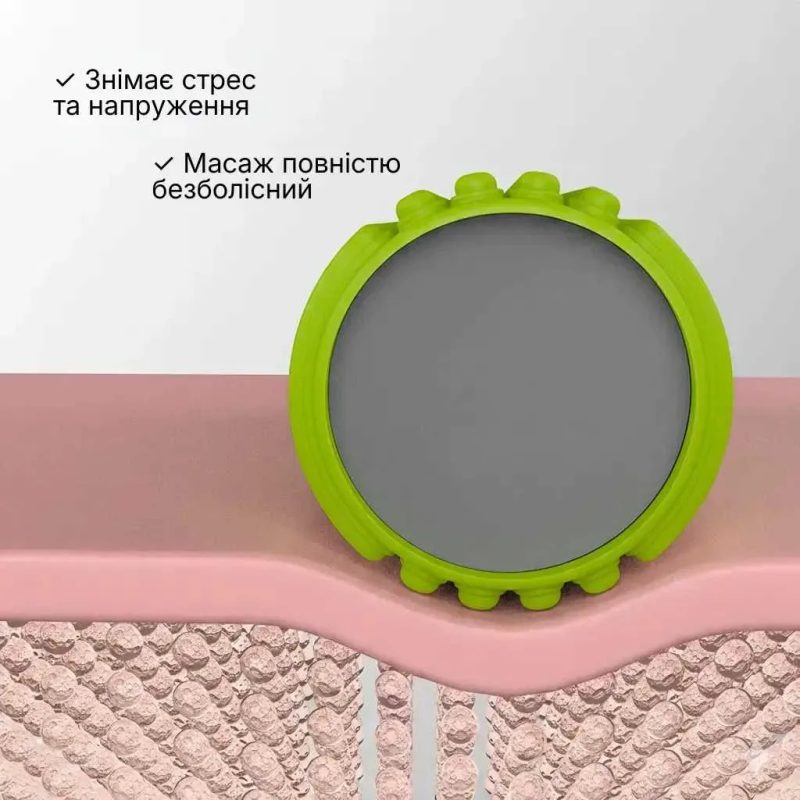 Масажний ролик WCG K3 Premium Foam Roller 42 см, салатовий, 3D рельєф, EVA, до 200 кг — фото 6