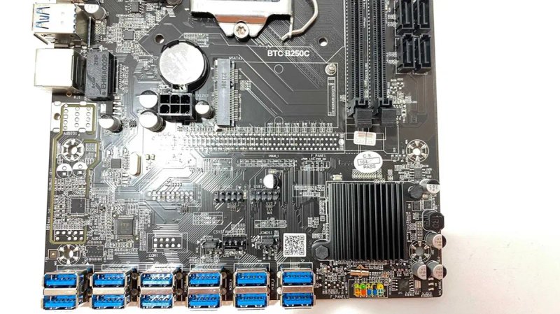Материнська плата BTC-B250 DDR4 для майнінгу на 12 відеокарт s1151 — фото 5