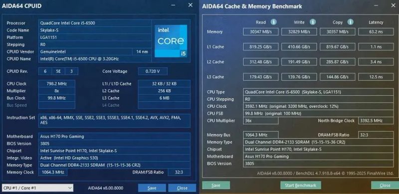 Материнская плата ASUS H170 Pro Gaming + Intel Core i5-6500 3,2GHz (Socket 1151) Гарантия 1 год — фото 8