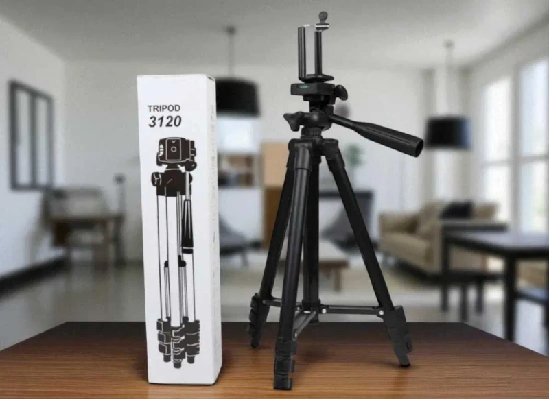 Металевий штатив трипод для телефону, тринога Tripod 3120 35-102 см — фото 2