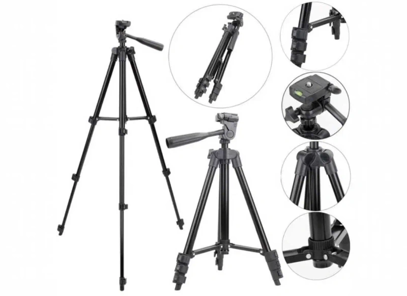 Металевий штатив трипод для телефону, тринога Tripod 3120 35-102 см — фото 4