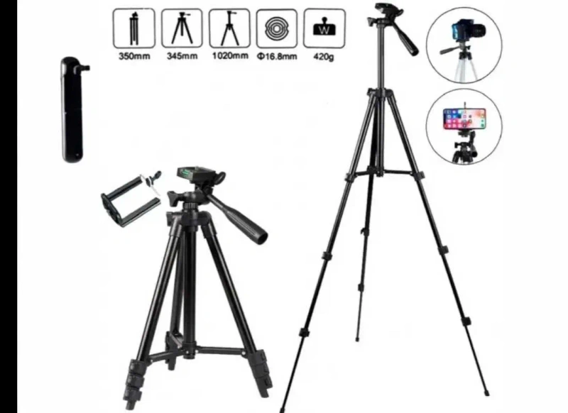 Металевий штатив трипод для телефону, тринога Tripod 3120 35-102 см — фото 5