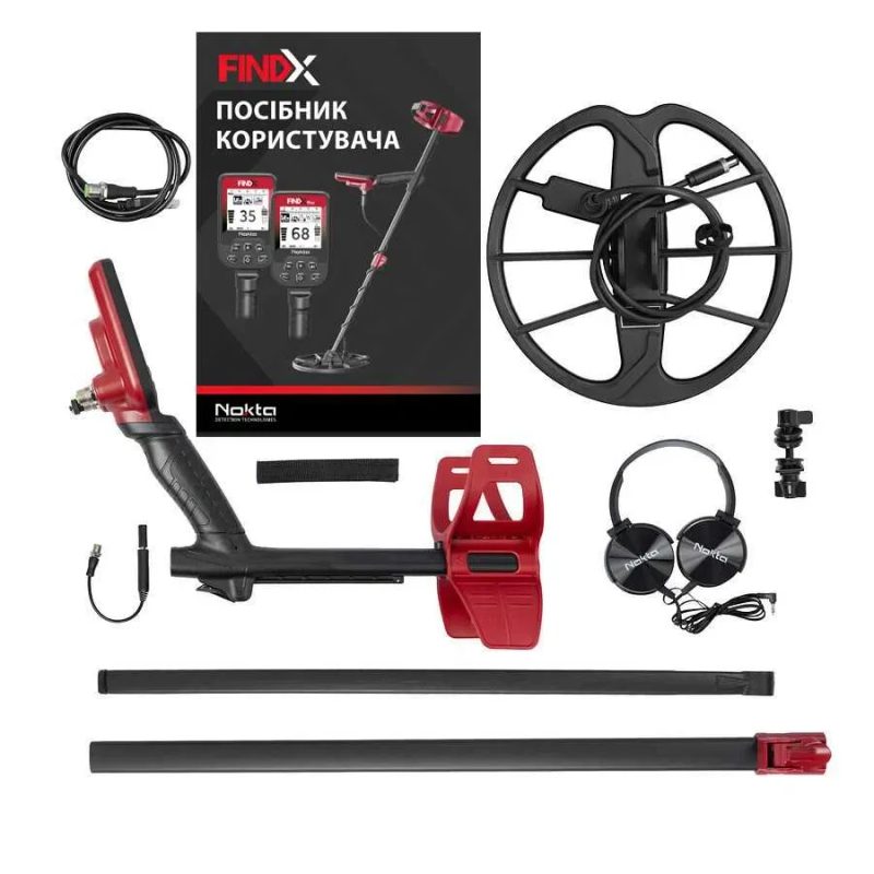 Металошукач Nokta FindX Pro. Разом з сумкою, лопаткою та навушниками. Водостійки, простий, надійний металодетектор Нокта — фото 7