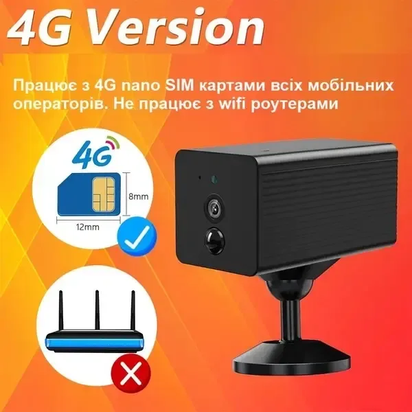 Мини камера на SIM карте 4G VStarcam CB72 на SIM-карте міні камера — фото 4