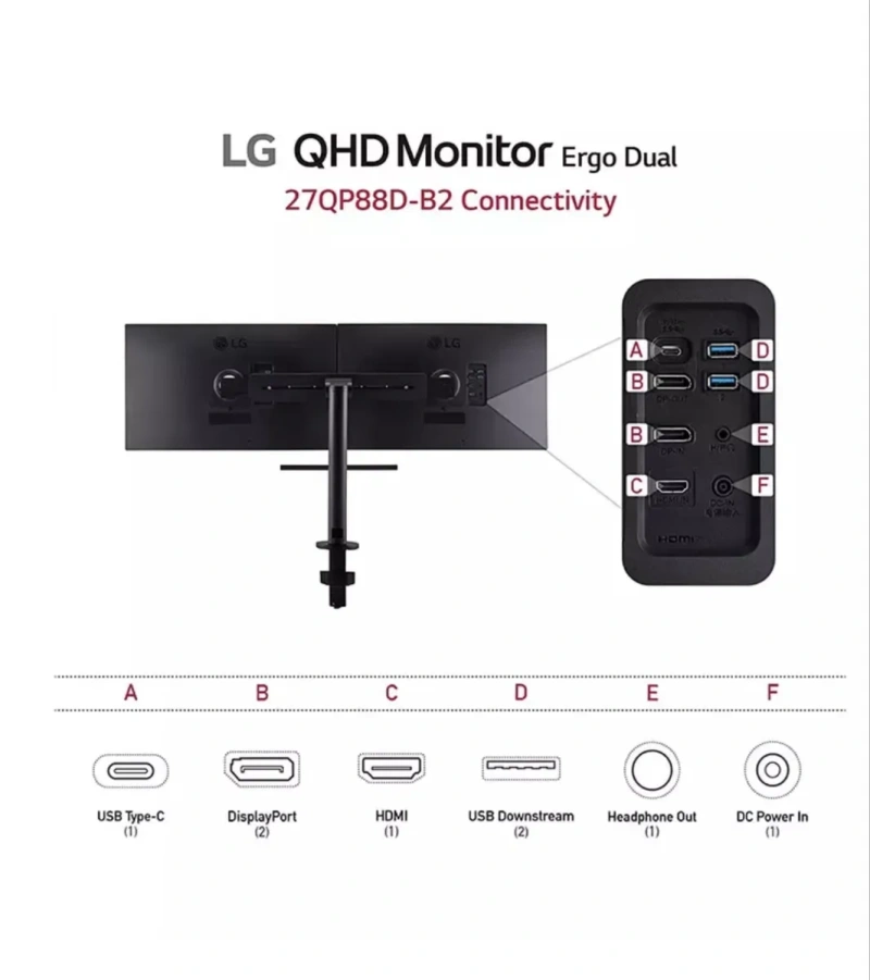 Монітор LG 24" QHD 1440p IPS Dual Display — фото 2