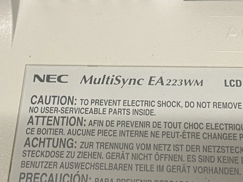 Монітор NEC MultiSync EA223WM 22" 1680×1050 — фото 8