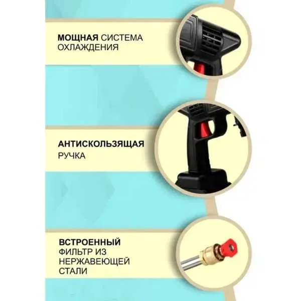 Мойка высокого давления 48v аккумуляторами для эффективной очистки автомобиля — фото 6