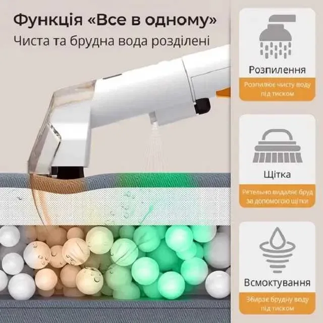 Моющий пылесос для влажной уборки Sokany SK-13065 Пятновыводитель для ковров, текстиля, мебели и автомобиля миючий пилесос — фото 5