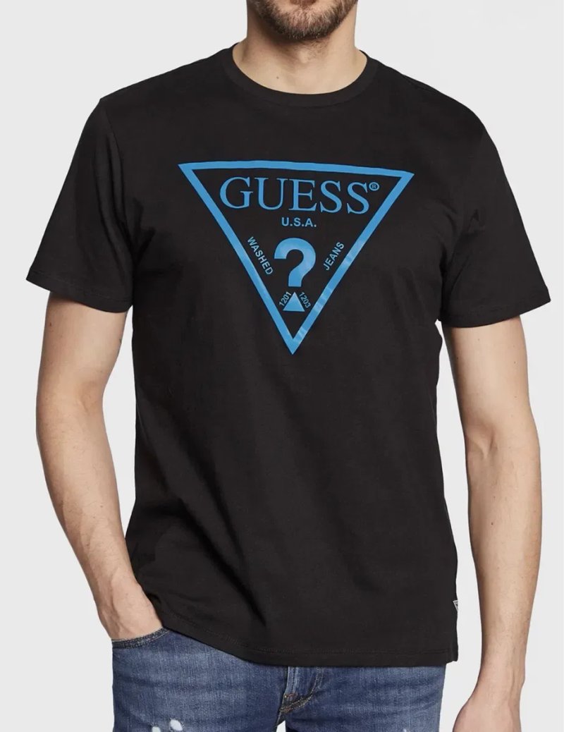 Мужские футболки Guess черные белые серые Гесс сумка парфюм унисекс — фото 5