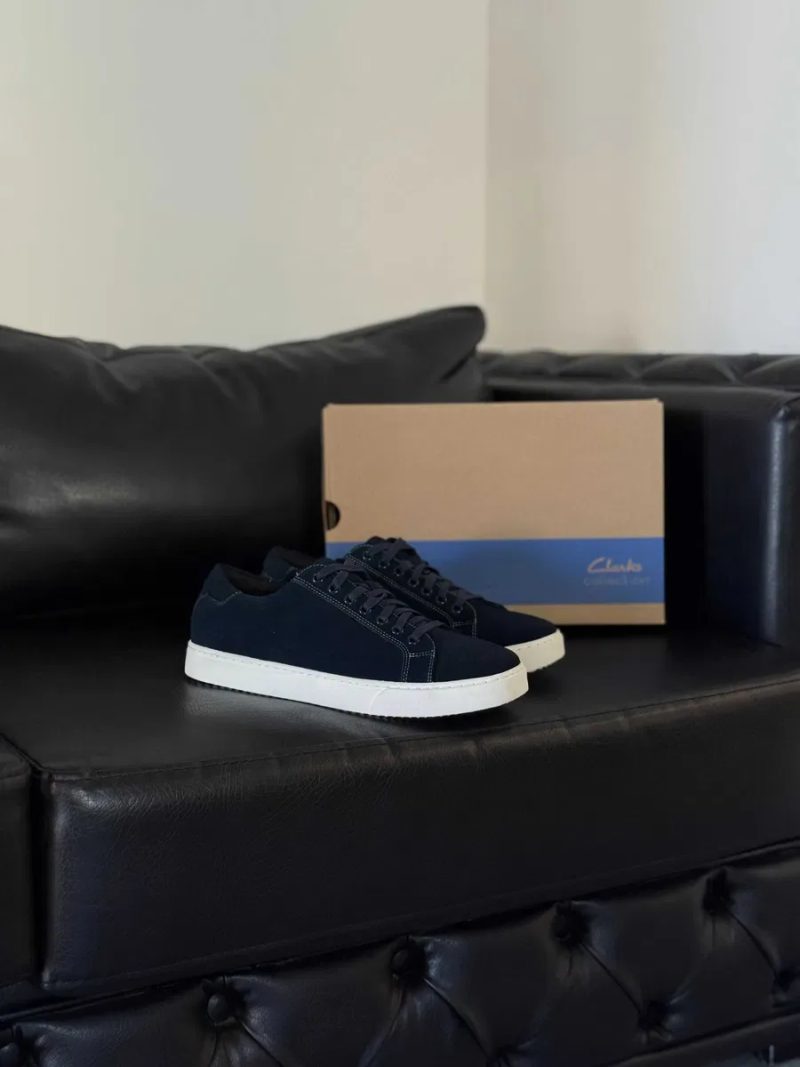 Мужские кроссовки на осень замш кожа Clarks Lockton Lace Cola Suede Trainers Нові Оригінал є розмір в наявності більше 500 пар взуття в наявності — фото 4