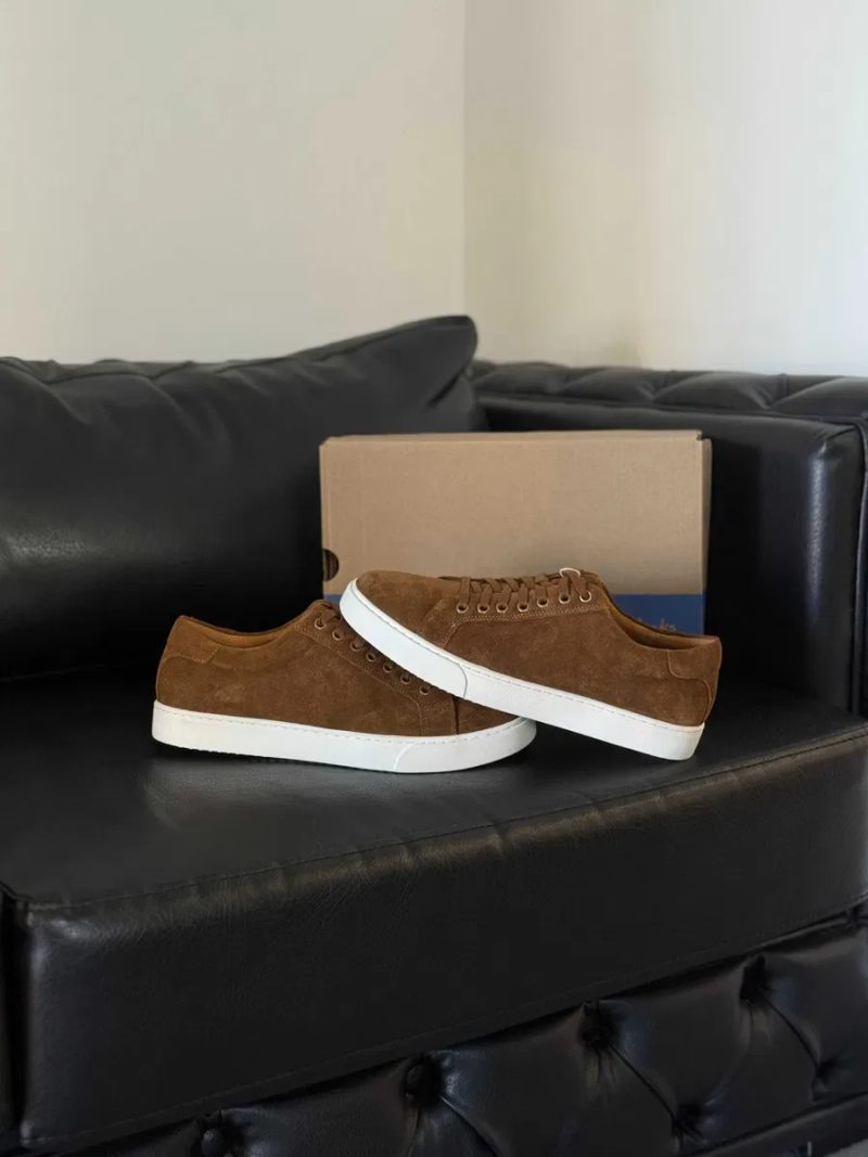 Мужские кроссовки на осень замш кожа Clarks Lockton Lace Cola Suede Trainers Нові Оригінал є розмір в наявності більше 500 пар взуття в наявності — фото 6