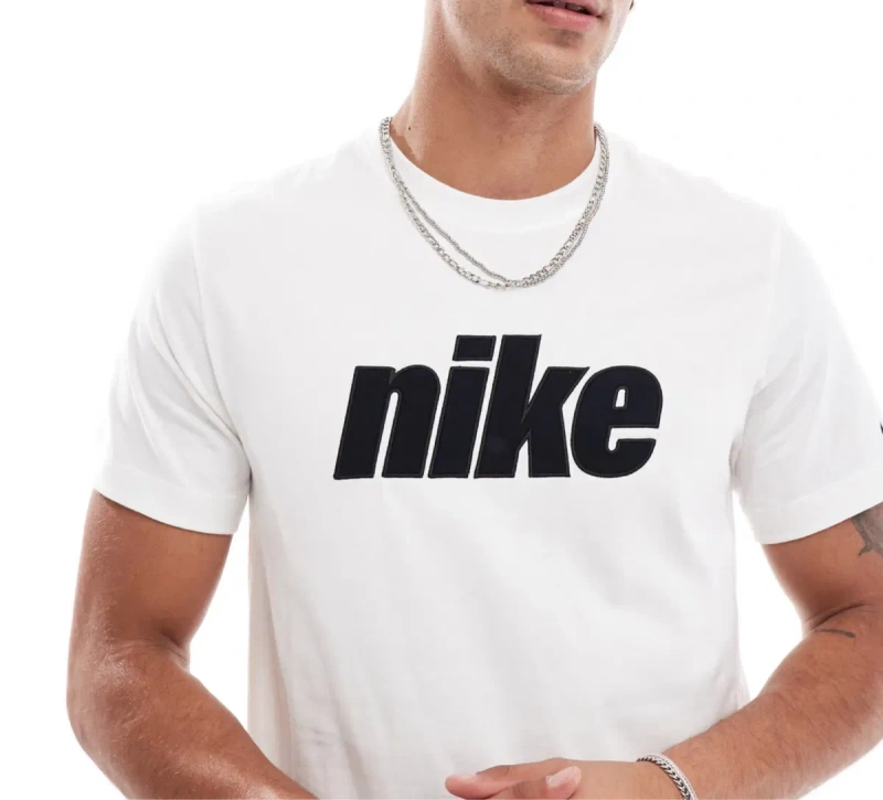 Мужскте футболки Nike Swoosh черная белая унисекс найк свуш — фото 8