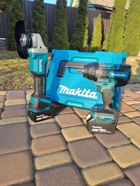 Набір 2в1 Акумуляторний гайковерт Makita Акумуляторна болгарка Makita