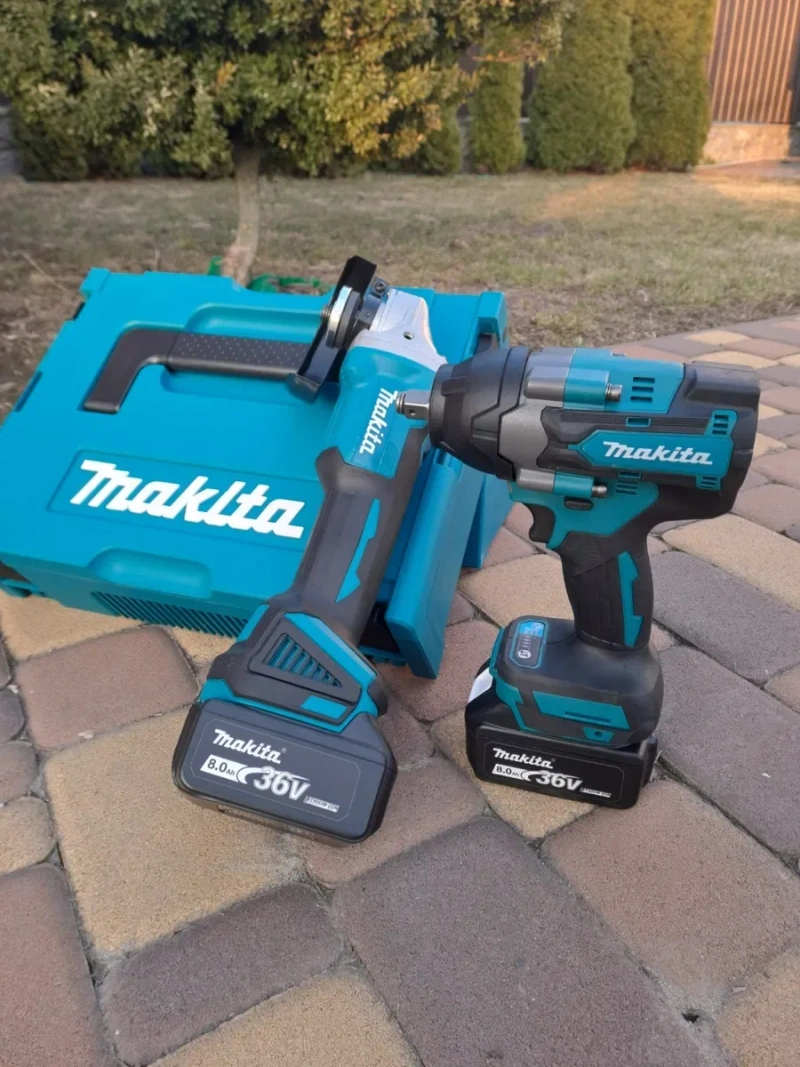 Набір 2в1 Акумуляторний гайковерт Makita Акумуляторна болгарка Makita — фото 2
