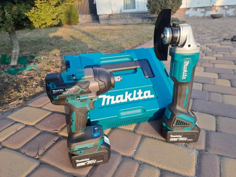 Набір 2в1 Акумуляторний гайковерт Makita Акумуляторна болгарка Makita — фото 4